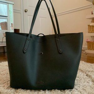 COACH Leather Shoulder Tote Bag